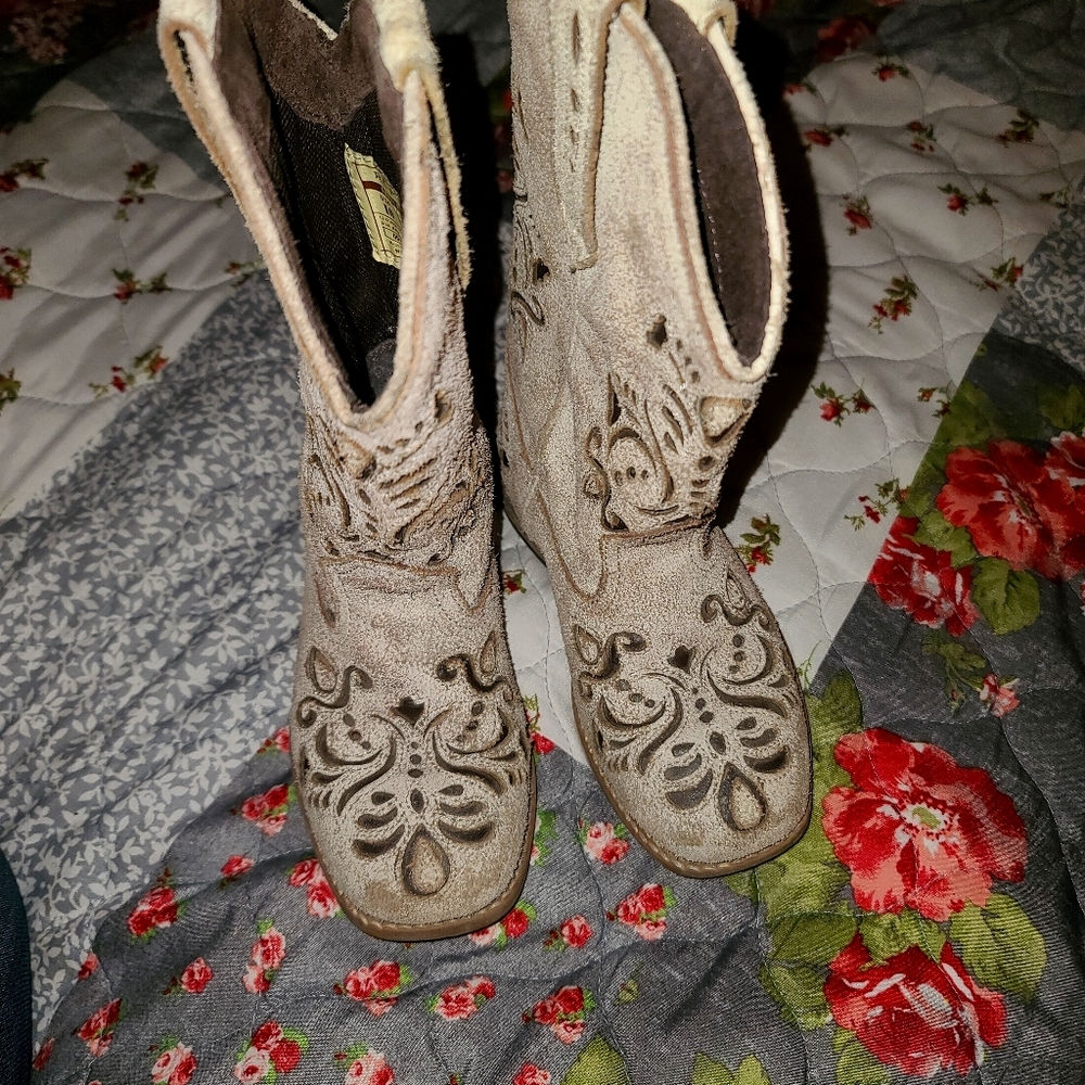 Little girl roper boots
